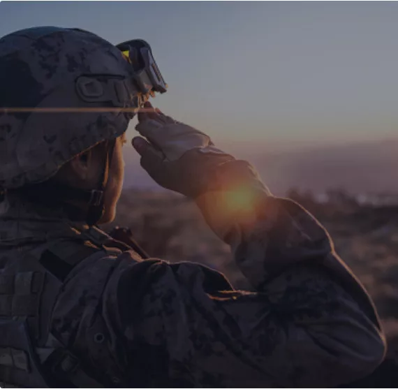 3.-Active-duty Person in combat uniform saluting